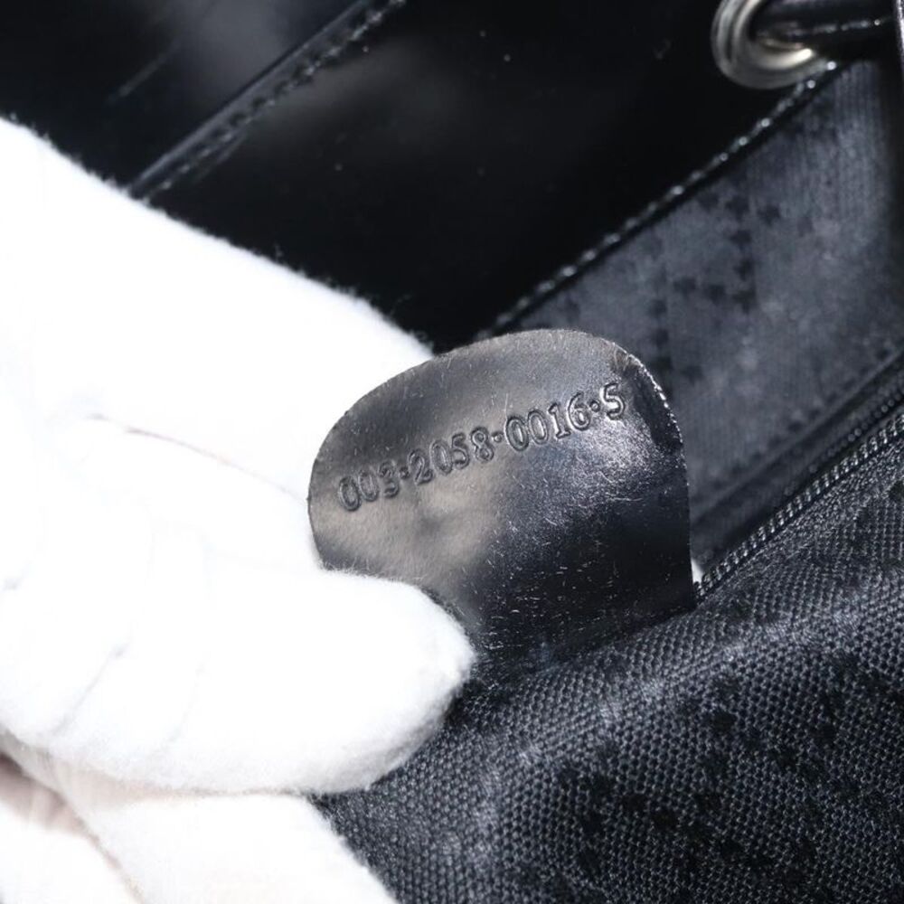 Gucci Vintage Bamboo Backpack Patent Leather Black Patent_Leather Backpack Bag - Picture 7 of 16